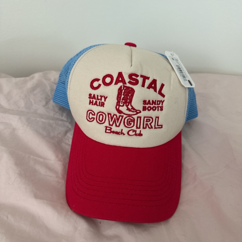 Altar'd State Red, Cream & Blue 'Coastal Cowgirl' Trucker Hat